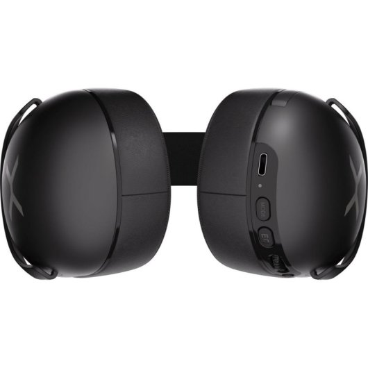Auriculares Krux Crave Pro Wireless inalámbricos USB para gaming y multimedia negros