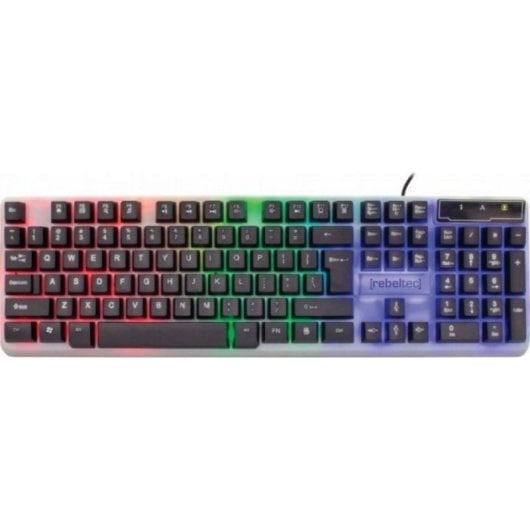 Teclado Rebeltec Neon membrana RGB con bloque numérico y USB inglés (EN)