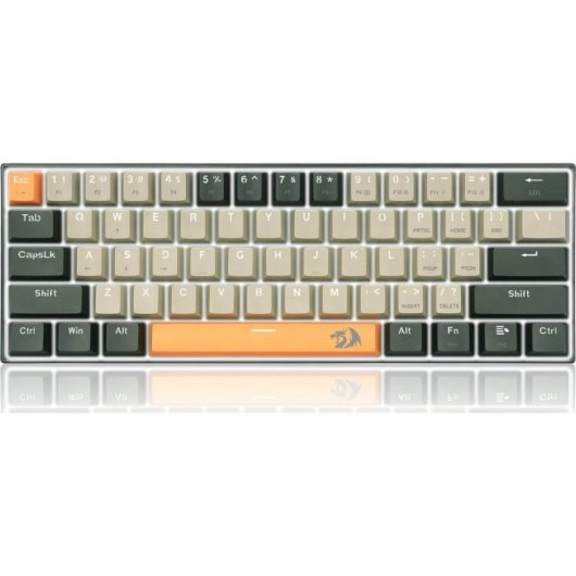 Teclado Redragon K606 Lakshmi mecánico compacto 60% con switches rojos y USB US
