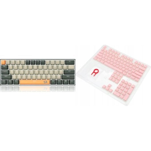 Teclado Redragon K606 Lakshmi mecánico compacto 60% con switches rojos y USB US