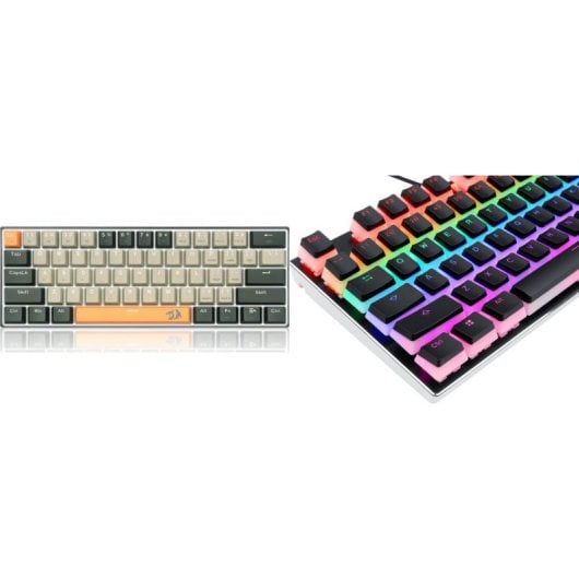 Teclado Redragon K606 Lakshmi mecánico compacto 60% con switches rojos y USB US