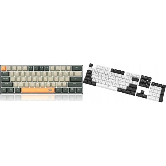 Teclado Redragon K606 Lakshmi mecánico compacto 60% con switches rojos y USB US