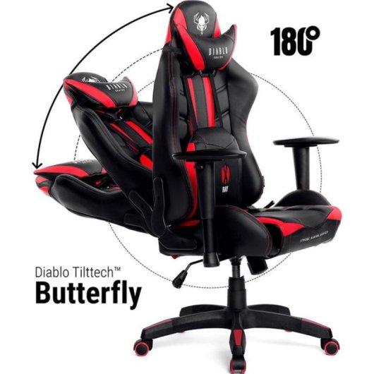 Silla gaming Diablo Chairs X-RAY L Rojo y negro