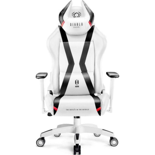 Silla Gaming Diablo Chairs X-Horn 2.0 Blanco Piel Sintética Regulable