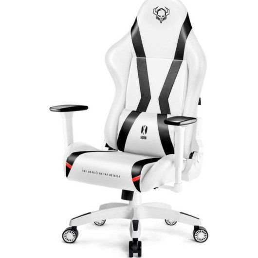 Silla Gaming Diablo Chairs X-Horn 2.0 Blanco Piel Sintética Regulable