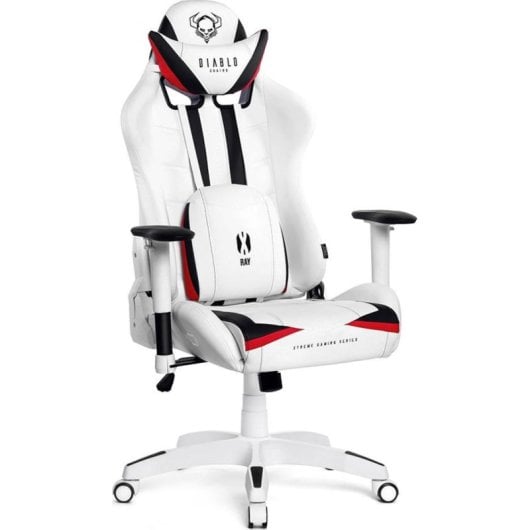 Fauteuil gaming Diablo Chairs X-RAY King Size XL Blanc Cuir Synthétique 180 kg
