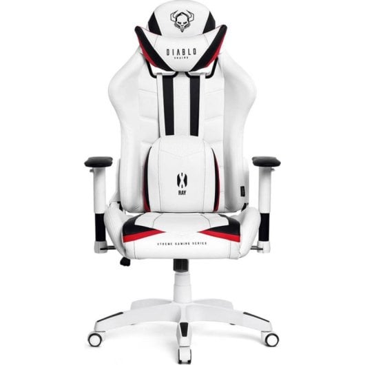 Fauteuil gaming Diablo Chairs X-RAY King Size XL Blanc Cuir Synthétique 180 kg