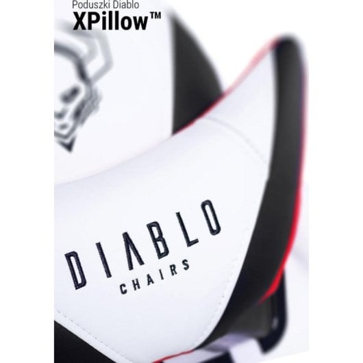 Fauteuil gaming Diablo Chairs X-RAY King Size XL Blanc Cuir Synthétique 180 kg