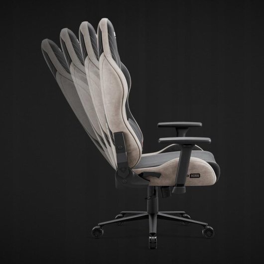 Silla gaming Diablo Chairs X-Horn 2.0 Normal Size Camel Black con soporte lumbar y tapizado Munich Suede