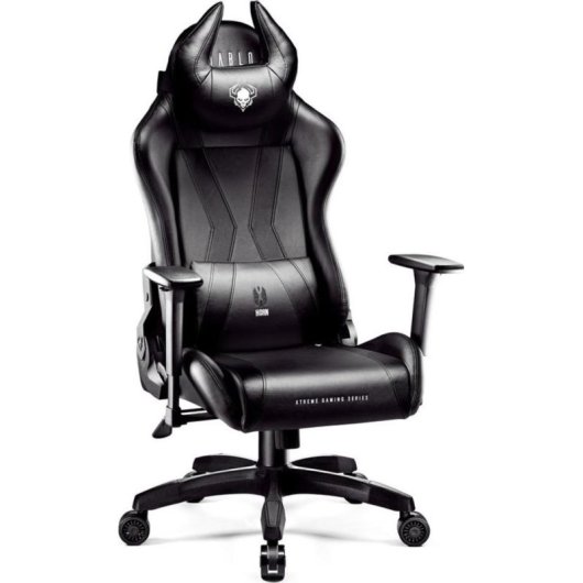 Silla gaming Diablo Chairs X-Horn 2.0 Normal Size Camel Black con soporte lumbar y tapizado Munich Suede