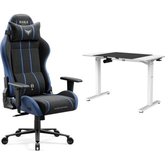 Sedia Gaming Diablo Chairs X-One 2.0 Night Blue Tessuto Taglia Normale