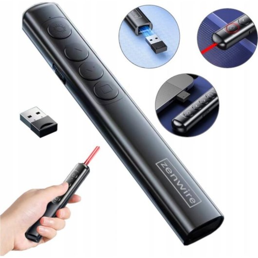 Presentatore Laser Wireless Zenwire S9 USB per Presentazioni