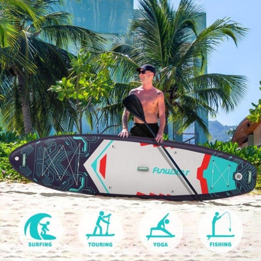 Prancha SUP Inflável Funwater 50B com Assento 350 cm 200 kg