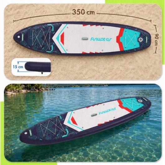 Prancha SUP Inflável Funwater 50B com Assento 350 cm 200 kg