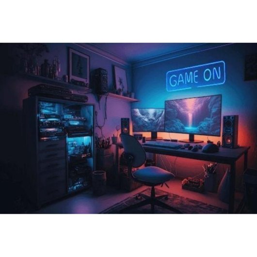 Neón Gaming PREYON Purple Eye Bait & Blue Eye Bait USB 42x28,5 cm