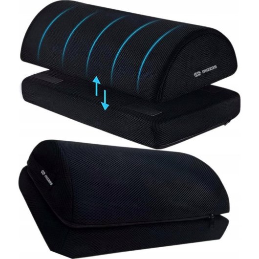 Poggiapiedi ergonomico Mozos FS5 in schiuma memory 15 cm nero
