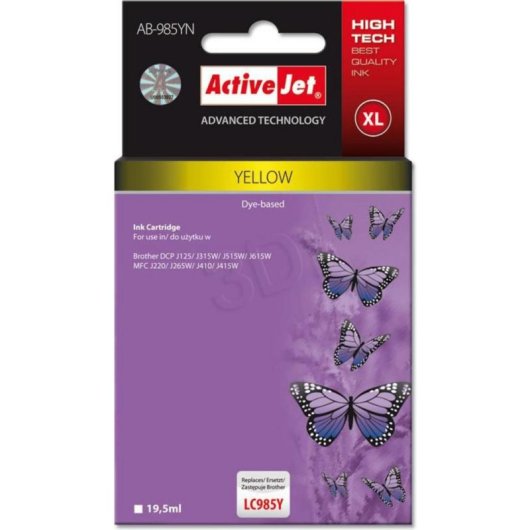 Toner Activejet AB-985Y Gelb für Brother Drucker