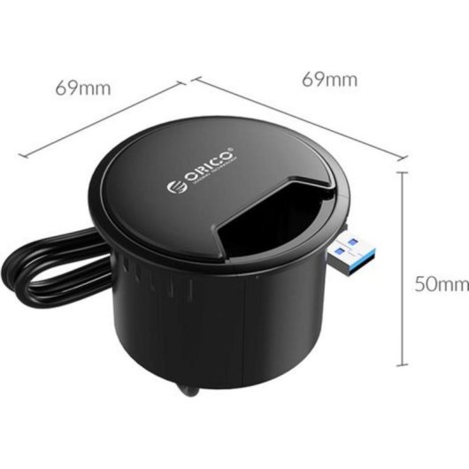 Hub Orico 4 ports USB 3.1 Gen1 5 Gbps modèle DESK-4U-BK-BP sans extras