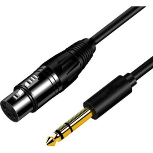 Cabo de áudio XLR para Jack 6,35 mm Mozos 3 m