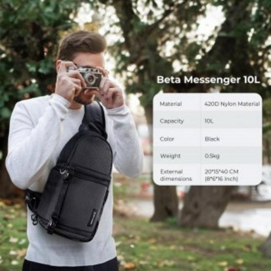 Fototasche K&F Concept Beta Messenger 10 l Schwarz