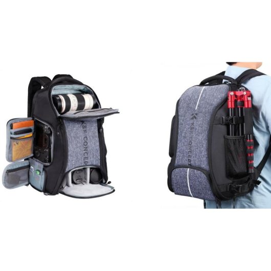 Fotorucksack K&F Concept Camera Backpack 25L grau