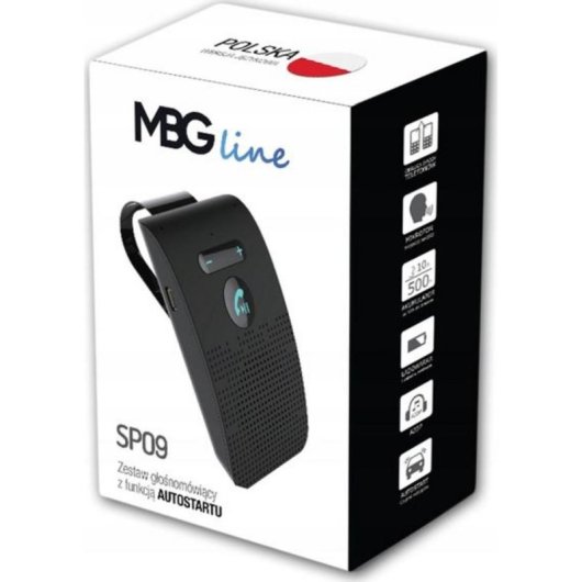 Manos libres Bluetooth Mbg Line SP09 con interfaz en polaco y reducción de ruido