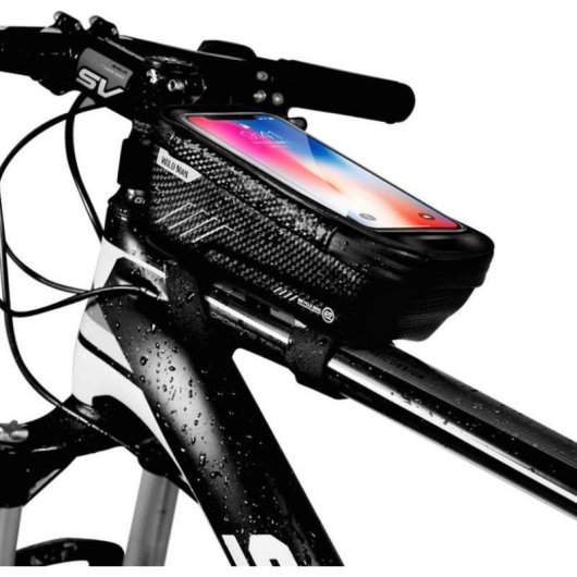 Sacca da telaio bici impermeabile WildMan M E2 con supporto smartphone