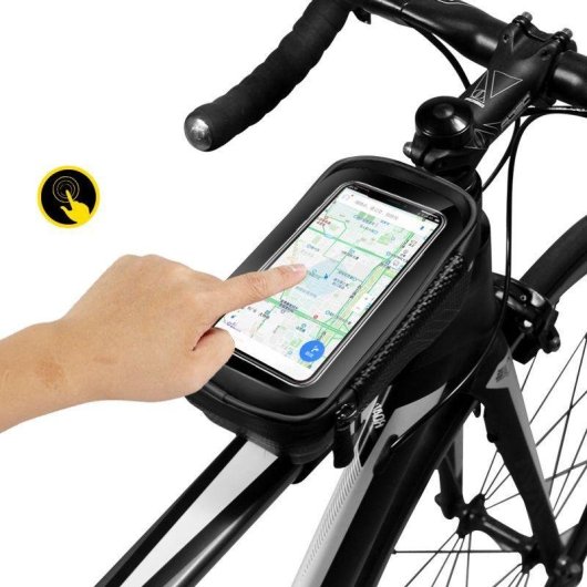 Sacca da telaio bici impermeabile WildMan M E2 con supporto smartphone