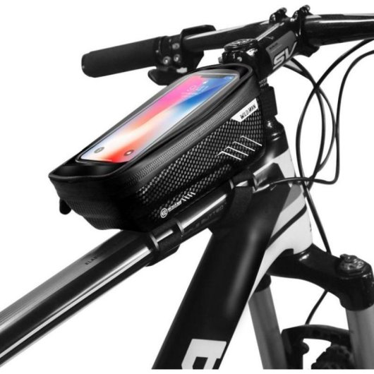 Sacca da telaio bici impermeabile WildMan M E2 con supporto smartphone