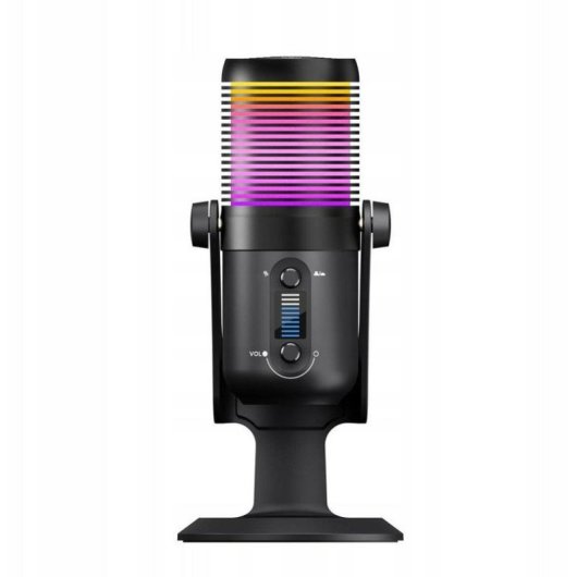 Mikrofon Rampage Diyez USB-C kardioid und omnidirektional mit RGB Touchsteuerung