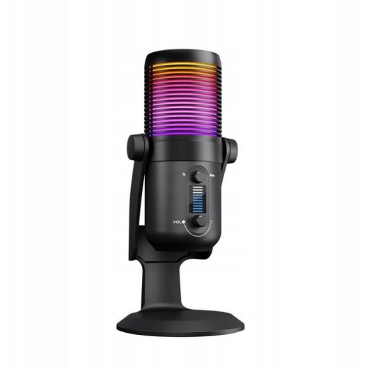 Mikrofon Rampage Diyez USB-C kardioid und omnidirektional mit RGB Touchsteuerung