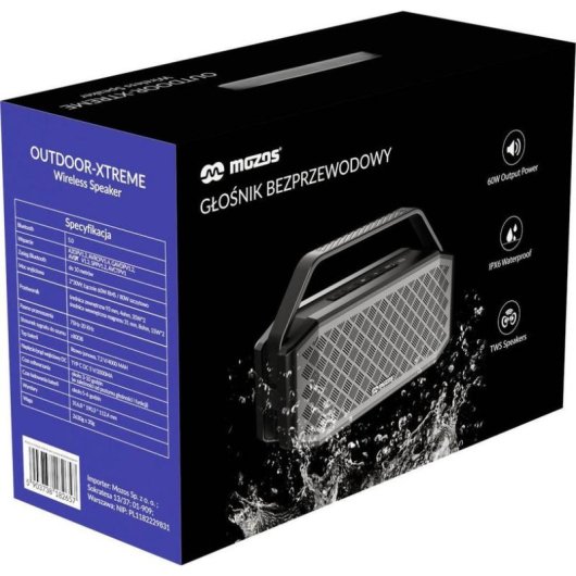 Altoparlanti Mozos Outdoor-Xtreme Bluetooth 60W con batteria e powerbank