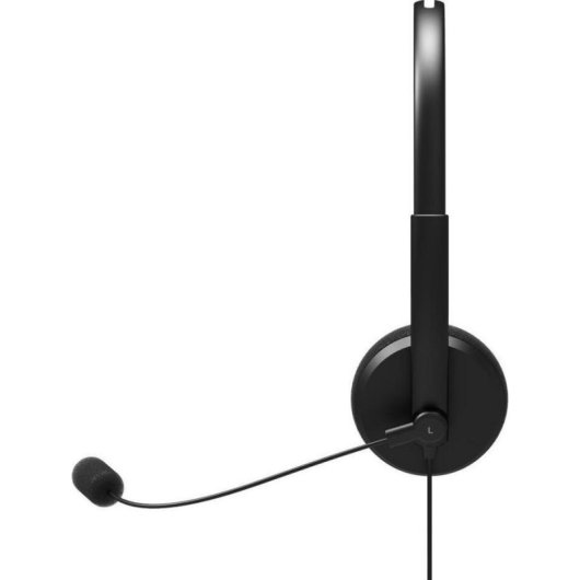 Auriculares Mozos MTX1091ECO com cabo USB para chamadas e controlo online preto
