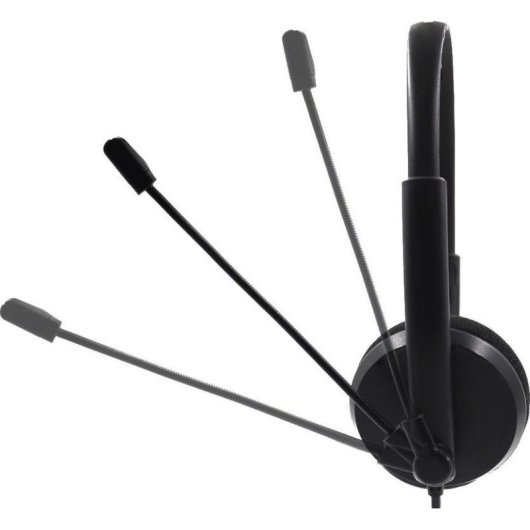 Auriculares Mozos MTX1091ECO com cabo USB para chamadas e controlo online preto