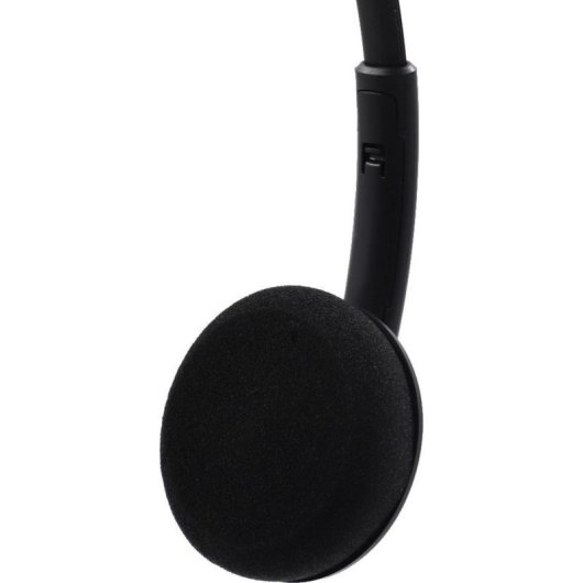 Auriculares Mozos MTX1091ECO com cabo USB para chamadas e controlo online preto