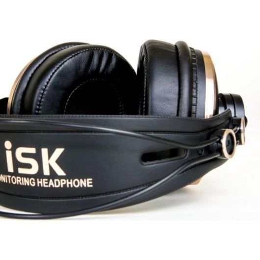Casque ISK HD9999 filaire Mini Jack 3,5 mm fermé cuir écologique doré