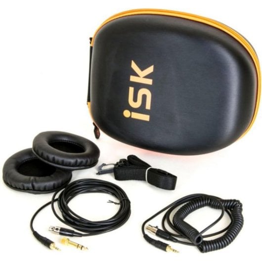 Casque ISK HD9999 filaire Mini Jack 3,5 mm fermé cuir écologique doré