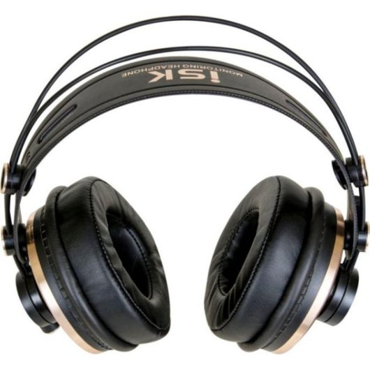 Casque ISK HD9999 filaire Mini Jack 3,5 mm fermé cuir écologique doré