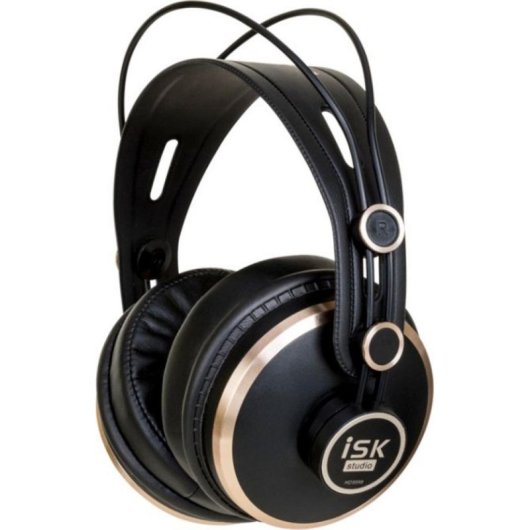 Casque ISK HD9999 filaire Mini Jack 3,5 mm fermé cuir écologique doré