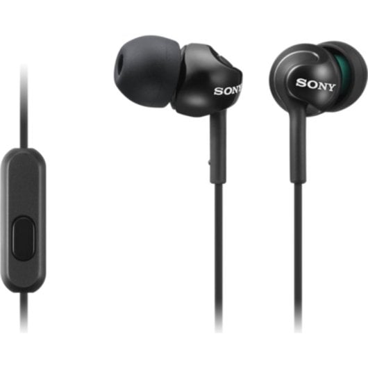 Kopfhörer Sony MDR-EX110APB mit Kabel Mini Jack 3,5 mm, Mikrofon und Fernbedienung, schwarz