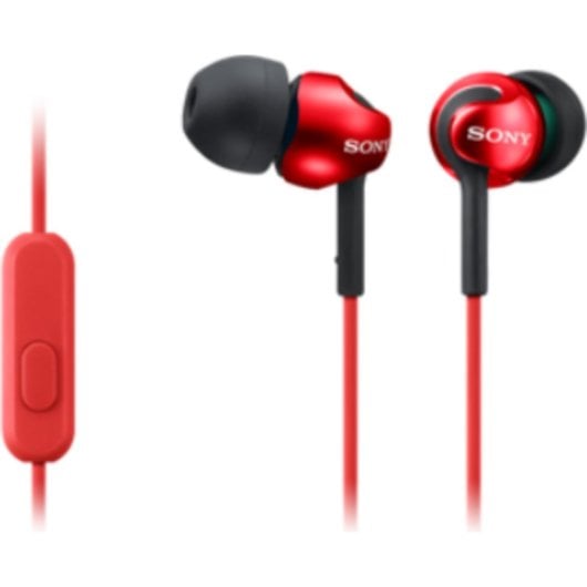 Kopfhörer Sony MDR-EX110APB mit Kabel Mini Jack 3,5 mm, Mikrofon und Fernbedienung, schwarz