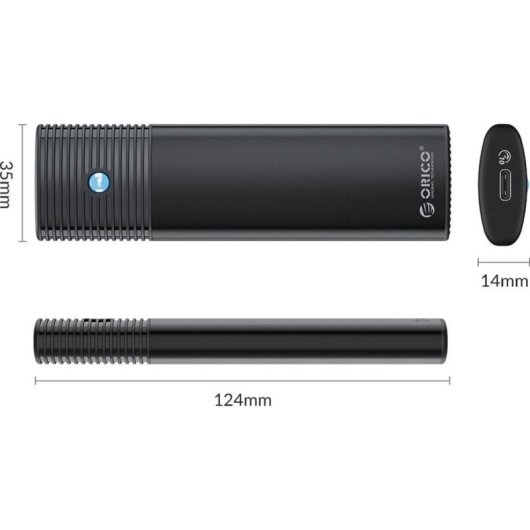 Kieszeń Orico M2 NVMe USB-C 10 Gbps Aluminio Negro con Refrigeración Pasiva