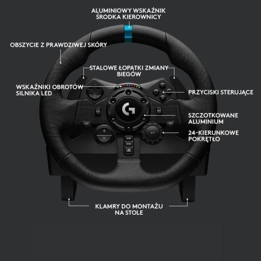 Logitech G923 Driving Force Lenkrad mit Shifter und Dreifachpedal PS5/PS4/PC