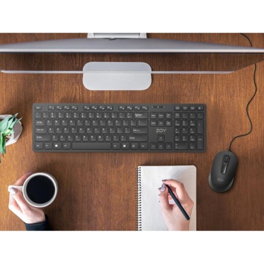 Mouse ZOY ZMS08 USB 3600 DPI Nero 6 Pulsanti Ergonomico Cablato
