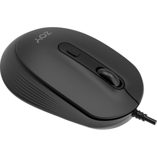 Mouse ZOY ZMS08 USB 3600 DPI Nero 6 Pulsanti Ergonomico Cablato