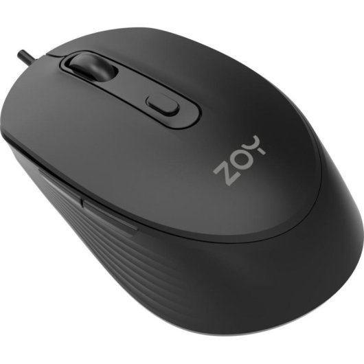 Mouse ZOY ZMS08 USB 3600 DPI Nero 6 Pulsanti Ergonomico Cablato