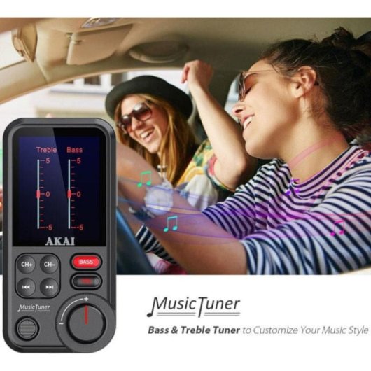 Transmisor FM Akai FMT-93BT Bluetooth USB con Micrófono Manos Libres