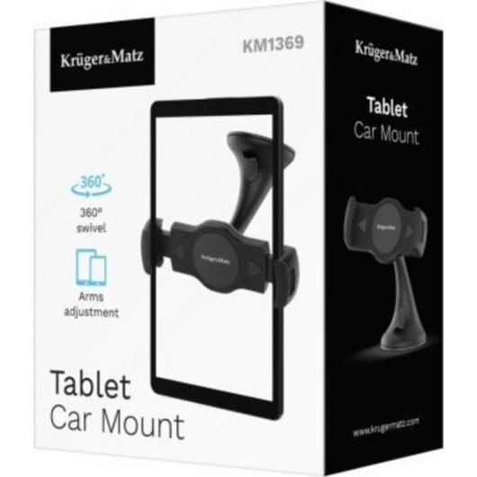 Tablet-Halterung Auto Krüger&Matz verstellbar schwarz 10 Zoll