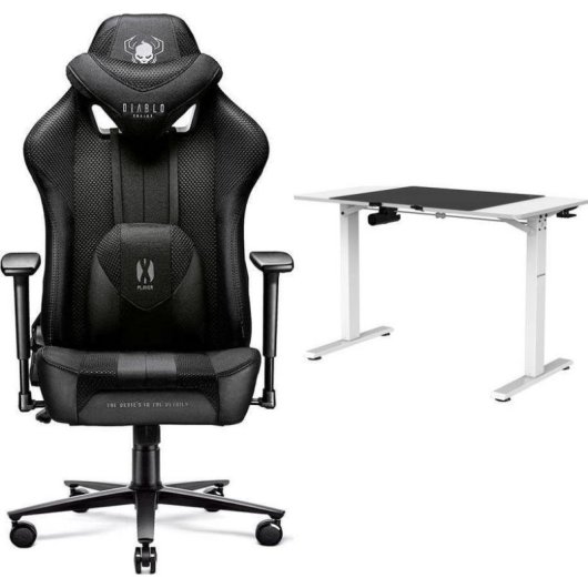 Fotel Gaming Diablo Chairs X-PLAYER 2.0 Negro Ajustable Ergonómico