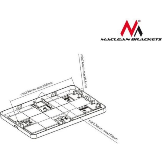 Supporto da scrivania Maclean MC-644 per tablet con blocco anti-vandalismo